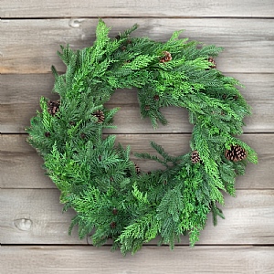 Evergreen Natural Wreath (76cm)