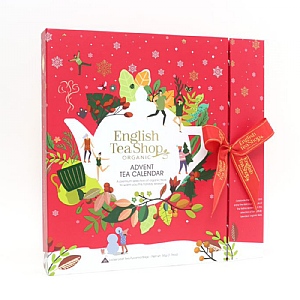 English Tea Shop Book Style Red Advent Calendar (25 Sachets)