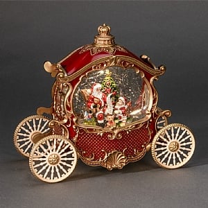 Konstsmide Santa and Child in Carriage LED WaterSpinner