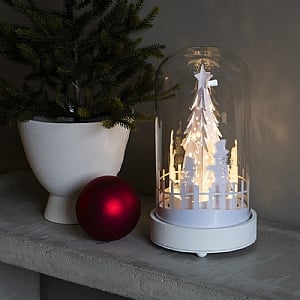 Konstsmide Paper Snowman Scene LED Cloche