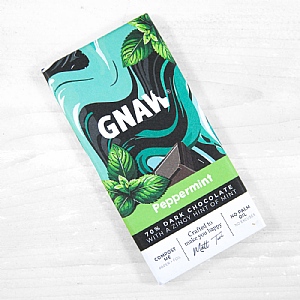 Gnaw 70% Dark Chocolate Peppermint Bar (80g)