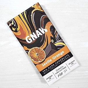 Gnaw 70% Dark Chocolate Seville Orange Bar (80g)