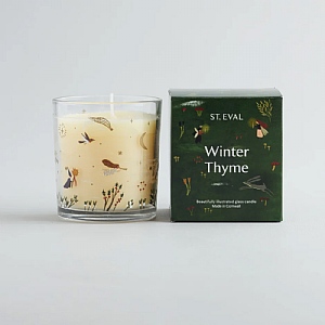 St Eval Winter Thyme, Christmas Wonderland Glass Candle