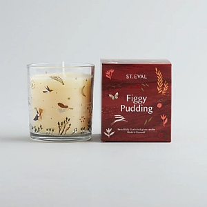 St Eval Figgy Pudding, Christmas Wonderland Glass Candle