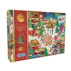 Gibsons Christmas Around World Special Edition 500 Piece Jigsaw Puzzle