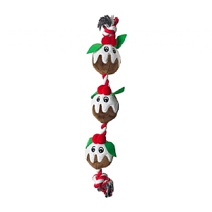 Happy Pet Christmas Pudding Rope Dog Toy