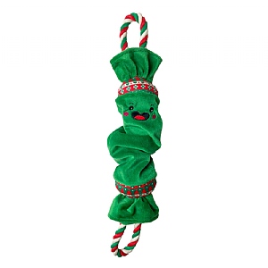 Happy Pet Green Top n Tail Ropee Christmas Cracker Dog Toy