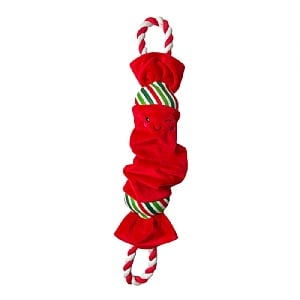 Happy Pet Red Top n Tail Ropee Christmas Cracker Dog Toy