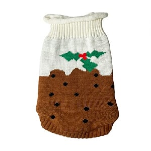 Happy Pet Christmas Pudding Sweater (Small / Medium)