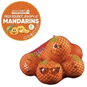 Sportspet Scented Mandarins High Bounce Balls - 6 pack