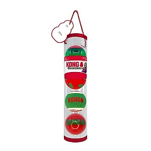 KONG Holiday Occasions Balls 4 pack -  Medium