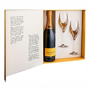 Drappier Carte d'Or Brut with 2 glasses Gift Pack