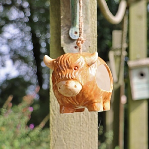 Wildlife World Hairie the Cow Ceramic Bird Feeder