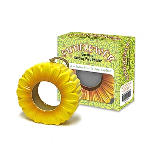 Wildlife World Sunflower Ceramic Hanging Bird Feeder