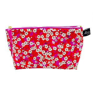 Liberty Fabric Mitsi Chilli Cosmetic Bag