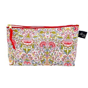 Liberty Fabric Lodden Wild Cherry Cosmetic Bag