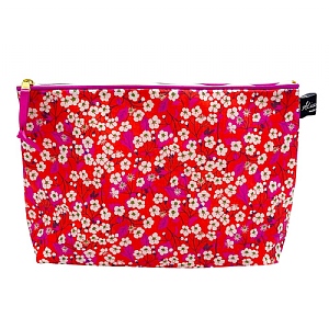 Liberty Fabric Mitsi Chilli Wash Bag