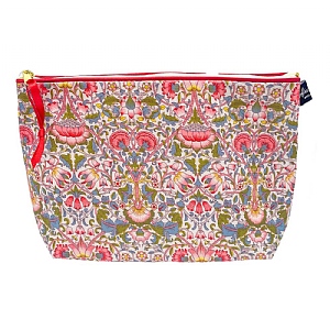 Liberty Fabric Lodden Wild Cherry Wash Bag