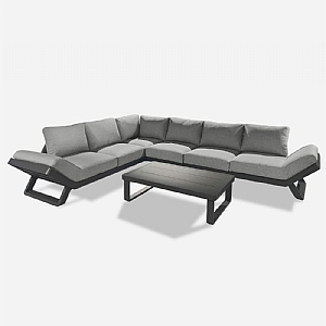 Ardeo Magna Corner Sofa Lounge Set - Smoke