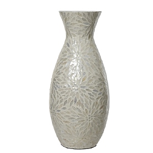 Capiz Vase White (45cm)