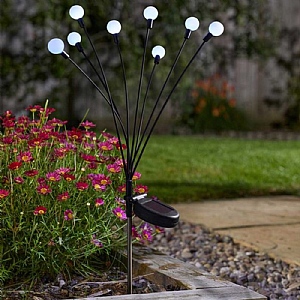 Smart Garden 8-Stem GloGlobes Cool White Solar Stake Light