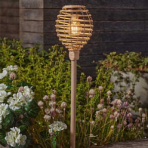 Smart Garden Lumina Faux Rattan Solar Stake Light - Natural