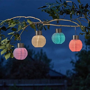 Smart Garden Eureka! Solar China Lanterns - Pack of 4