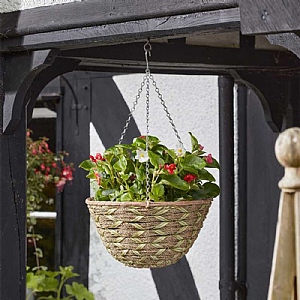 Smart Garden Woodland Faux Rattan Basket - 14in