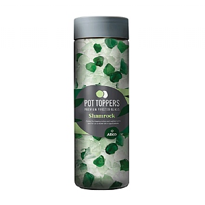 Altico Shamrock Pot Toppers Mixed Green Frosted Glass