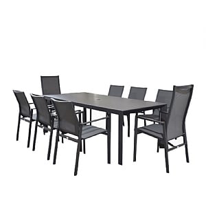 Supremo Livorno 8 Seat Deluxe Rectangular Dining Set