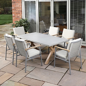 Supremo Novara 6 Seat Rectangular Dining Set