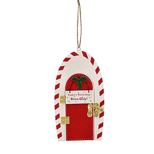 “Santa’s Workshop” Door Hanging Decoration (14cm)