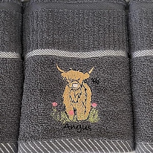 Tea Towel Angus - Dark Grey
