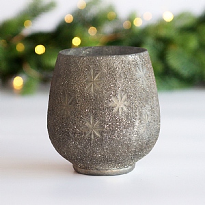 Star Cut Vase (13cm) - Silver