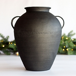 Broad Neck Vase (35cm) - Black
