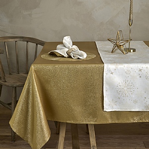 Walton & Co. Glitz Tablecloth - Gold