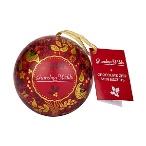 Grandma Wilds Partridge in a Pear Tree Bauble Chocolate Chip Mini Biscuits (75g)
