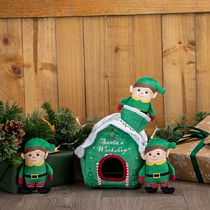 Ancol Santas Workshop with Elves Dog Toy