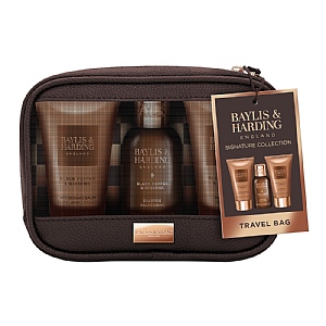 Baylis & Harding Black Pepper & Ginseng Men's Travel Wash Bag Gift Set