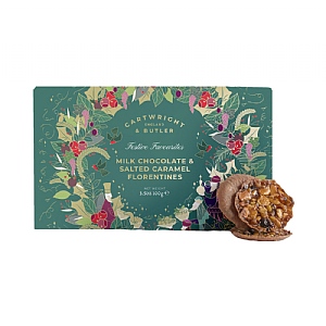 Cartwright & Butler Milk Chocolate & Salted Caramel Florentines (100g)