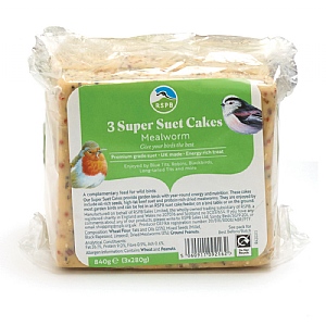 RSPB Super Suet Mealworm Cake (3 x 280g)
