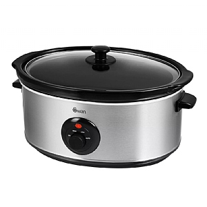 Swan 6.5 Litre Stainless Steel Slow Cooker (6.5L)