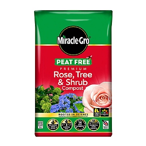 Miracle-Gro Peat Free Premium Rose, Tree & Shrub Compost (40L)