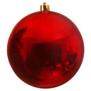 Decoris Shiny Red Bauble - 14cm