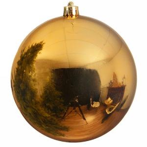 Decoris Shiny Gold Bauble - 14cm