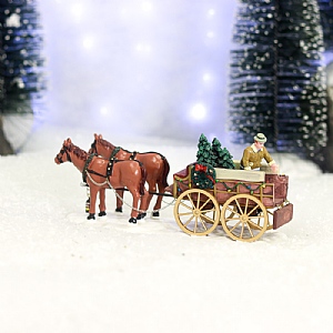 Lemax Christmas Tree Wagon (Set of 2)