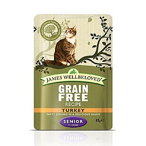 James Wellbeloved Senior Cat Food Pouch - Turkey (85g)