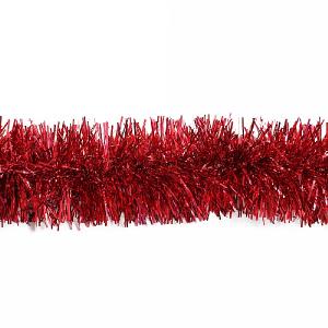 Festive Red Fine Tinsel - 2m