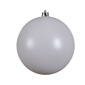 Decoris Shatterpoof Winter White Bauble 14cm