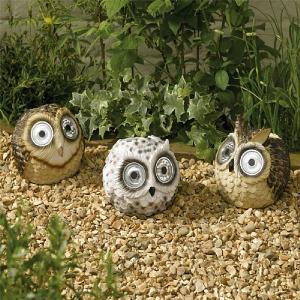 Smart Solar Bright Eye Solar Owl Figurine (Assorted Designs)